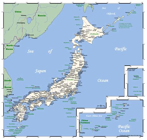 map of japan with cities